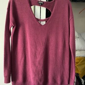 Express sweater with cutout back detail